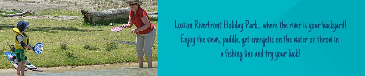 Loxton caravan park where the river is your backyard